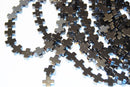 natural hematite cross beads