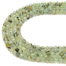 Natural Prehnite Faceted Round Beads Size 5mm 15.5" Strand