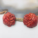 natural sponge coral hand carved rose flower