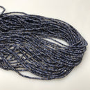 natural sapphire faceted rondelle beads