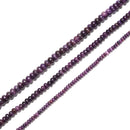 Dark Lepidolite Smooth Rondelle Beads Size 2.5x4mm 4x6mm 5x8mm 15.5'' Strand