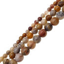 large hole crazy agate smooth round beads