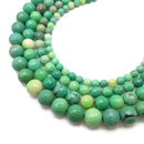 Natural Chrysoprase Faceted Round Beads 4mm 6mm 8mm 10mm 12mm 15.5" Strand