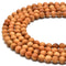 golden sandalwood smooth round beads