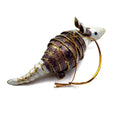 Cloisonne Christmas Tree Ornament Wiggling Armadillo Decoration 4.5" Inches Long
