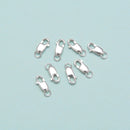925 Sterling Silver Square Lobster Clasp Size 3x8mm 4x10mm 7-10pcs Per Bag