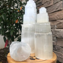 natural selenite tower light lamp not included