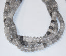 cloudy quartz faceted rondelle beads