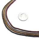 gold copper plated hematite smooth Discs beads