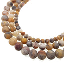 large hole crazy agate matte round beads