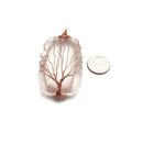 Clear Quartz Tree Pendant Copper Wire Wrap Size 30x52mm Sold per Piece