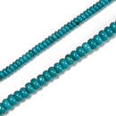 Blue Geen Turquoise Smooth Rondelle Beads Size 3x6mm 5x8mm 15.5'' Strand