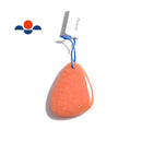 peach calcite pendant teardrop or irregular shape