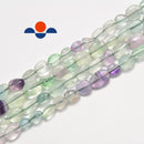 natural fluorite pebble nugget beads