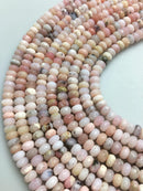 natural pink opal faceted rondelle beads