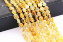 natural yellow opal pebble nugget beads