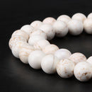 white turquoise smooth round beads