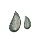 Malachite With Gold Matrix Pendant Curved Drop Shape 25x50mm 38x75mm By Piece