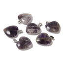 03 Natural Gemstone Heart Shape Charm Pendant Size 20mm 6PCS Per Bag Sold by Bag