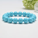 blue shell pearl bracelet smooth round