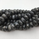 large hole larvikite labradorite smooth rondelle beads