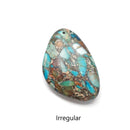 Light Blue Sea Sediment Jasper Pendant Teardrop or Irregular Shape Approx 30x40mm