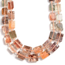 Natural Phantom Quartz Graduated Rectangle Beads 9-13 x 14-18mm 15.5'' Strand