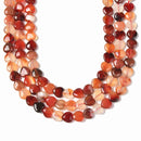 Natural Carnelian Smooth Heart Shape Beads Size 10mm 12mm 15.5'' Strand