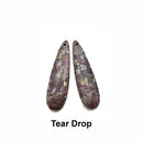 Purple Sea Sediment Jasper Pyrite Inclusions Pendant Earrings Sold Per Pair