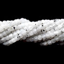 Rainbow Moonstone With Black Specks Faceted Cube Beads Size 4mm 15.5'' Strand