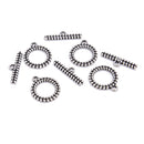 925 Sterling Silver Anti-Silver Ear of Wheat OT Clasp 14.5x20mm 2 Sets Per Bag
