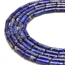 dark blue sea sediment jasper round tube beads