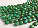 dark green turquoise smooth oval shape beads 