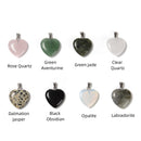 01 Natural Gemstone Heart Shape Charm Pendant Size 20mm 6PCS Per Bag Sold by Bag