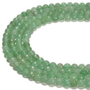 Green Aventurine Hard Cut Faceted Round Beads Size 6mm 8mm 10mm 15.5'' Strand