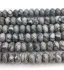 map jasper smooth rondelle beads