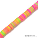 Mix Color Polymer Clay Heishi Discs Beads African Tribal Beads 1x8mm 15.5'' Str