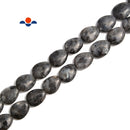 Larvikite Labradorite Flat Teardrop Beads Size 12x14mm 15.5" Strand