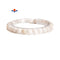 Natural White Jade Smooth Round Elastic Bracelet Beads Size 8mm 7.5'' Length