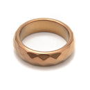 Copper Hematite Band Ring Basic Ring for Men and Women Faceted Ring Sild 1 Piece