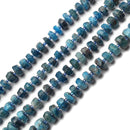 Natural Apatite Faceted Rondelle Wheel Beads 5x12-8x15mm 15.5" Strand