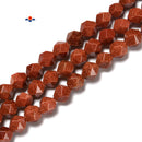 Sand Goldstone Star Cut Beads Size 8mm 15.5'' Strand