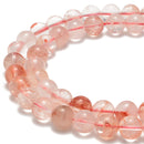 red amphibole quartz smooth round