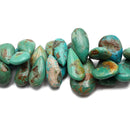 Genuine Natural Turquoise Graduated Smooth Tear Drop Beads 12-30mm 15.5" Strand