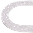 Clear Cubic Zirconia Faceted Rondelle Beads Size 2x3mm 15.5'' Strand