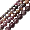 chinese tourmaline smooth round beads