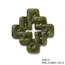 Natural Yellow & Dark Green Jade Hand Carved Pendant Five Styles Sold Per Piece