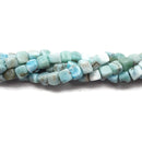 Natural Larimar Irregular Pebble Cube Nugget Beads 4-5mm 15.5" Strand