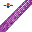 purple dyed jade smooth round beads
