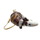 Cloisonne Christmas Tree Ornament Wiggling Armadillo Decoration 4.5" Inches Long